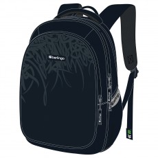 Рюкзак Berlingo Modern Cyber black 38*30*18см, 3 отделения, 2 кармана, эргономичная спинка