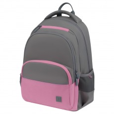 Рюкзак Berlingo U3 Grey-pink 41*29,5*13,5см, 2 отделения, 4 кармана, эргономичная спинка