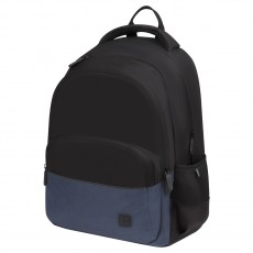 Рюкзак Berlingo U3 Black-grey 41*29,5*13см, 2 отделения, 4 кармана, эргономичная спинка