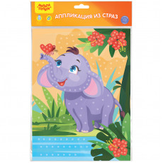 Аппликация из страз Мульти-Пульти Слон, 21*29,5см, с раскраской, европодвес