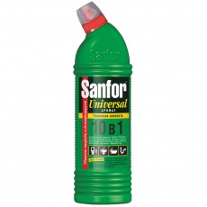 Чистящее средство для сантехники Sanfor Universal 10в1. Лимонная свежесть, гель с хлором, 750мл
