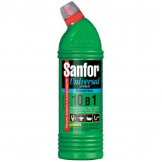 Чистящее средство для сантехники Sanfor Universal 10в1. Морской бриз, гель с хлором, 750мл