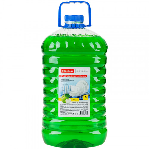 Средство для мытья посуды OfficeClean Яблоко, ПЭТ, 5л
