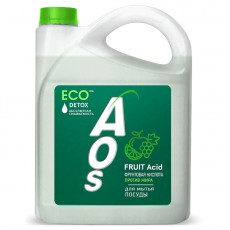 Средство для мытья посуды AOS ЭКО С Фруктовыми кислотами, 4,8л, канистра