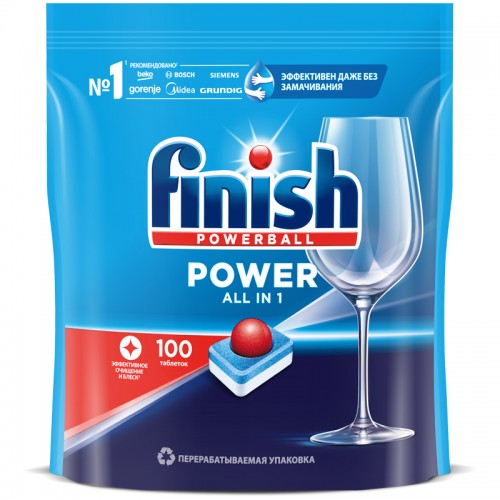 Таблетки для посудомоечной машины Finish Power All in 1, 100шт.