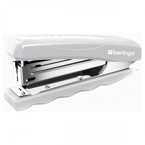 Степлер №10 Berlingo Comfort до 16л., пластиковый корпус, серый