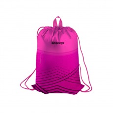 Мешок для обуви 1 отделение Berlingo Pink geometry, 360*470мм, карман на молнии