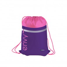 Мешок для обуви 1 отделение Berlingo Envy, 360*470мм, светоотражающая лента, карман на молнии, розовый