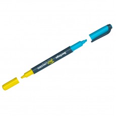 Текстовыделитель двусторонний Berlingo Textline HL220 желтый/голубой, 0,5-4мм