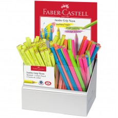 Карандаш-текстовыделитель Faber-Castell Jumbo Grip Neon, ассорти, дисплей