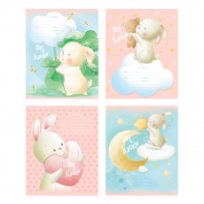 Тетрадь 12л., линия BG Счастливый зайчик