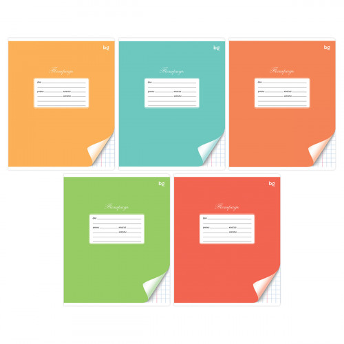 Тетрадь 12л., крупная клетка BG С уголком