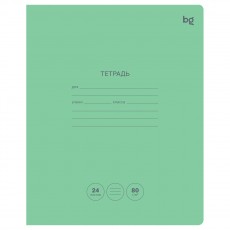 Тетрадь 24л., линия BG Green colour, 80г/м2