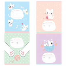 Тетрадь 12л., клетка MESHU Little kitty Тетрадь 12л., клетка MESHU Little kitty