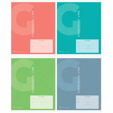 Тетрадь 12л., частая косая линия Greenwich Line. Серия Color theory, 80г/м2
