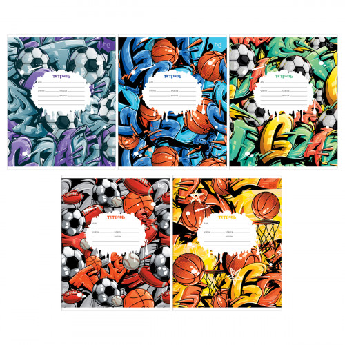 Тетрадь 18л., клетка BG Мячи