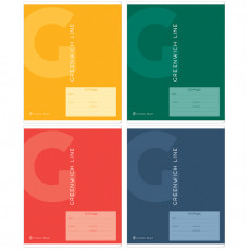 Тетрадь 24л., клетка Greenwich Line Color theory, 80г/м2