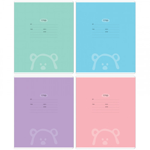 Тетрадь 12л., клетка MESHU Оne-colored