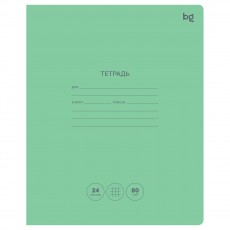 Тетрадь 24л., клетка BG Green colour, 80г/м2