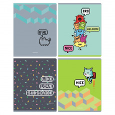 Тетрадь 48л., А5, линия BG Pixel, эконом