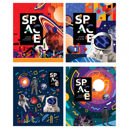 Тетрадь 48л., А5, клетка ArtSpace Рисунки. Space, суперэконом