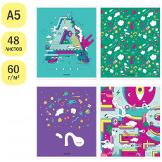 Тетрадь 48л., А5, клетка ArtSpace Рисунки. Doodles, эконом