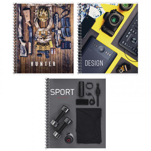 Тетрадь 48л., А5, клетка на гребне ArtSpace Men's passion