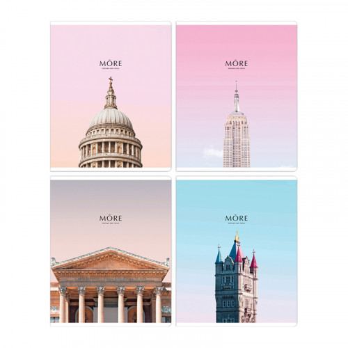 Тетрадь 48л., А5, клетка Greenwich Line City, глянцевая ламинация, 70г/м2