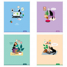 Тетрадь 48л., А5, линия ArtSpace Рисунки. Funny cat