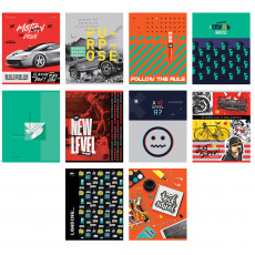 Тетрадь 48л., А5, линия BG Mix-10. Мальчики, 10 дизайнов