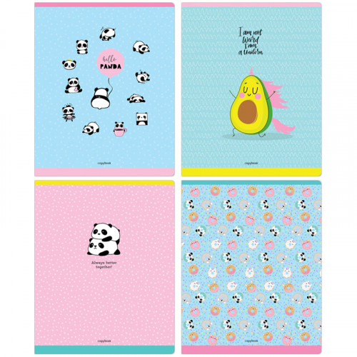 Тетрадь 48л., А5, клетка MESHU Cute friends, ТВИН-лак