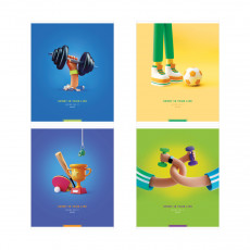 Тетрадь 48л., А5, клетка ArtSpace Стиль. Sport