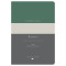 Тетрадь 40л., А5, клетка на сшивке Greenwich Line Disposition. Green, матовая ламинация, тиснение фольгой, тон. блок 80г/м2