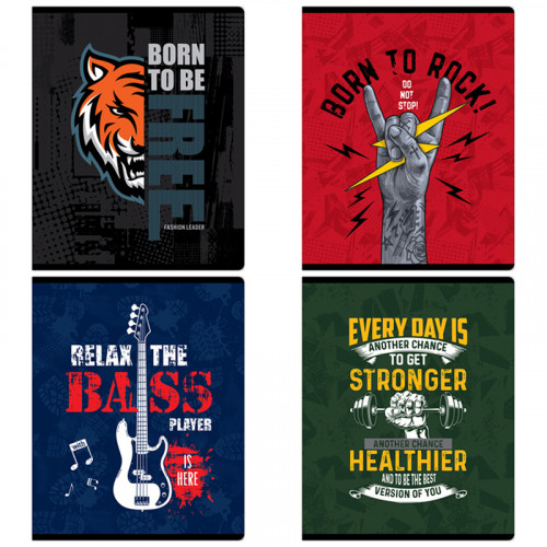 Тетрадь 48л., А5, клетка ArtSpace Стиль. Born to, эконом