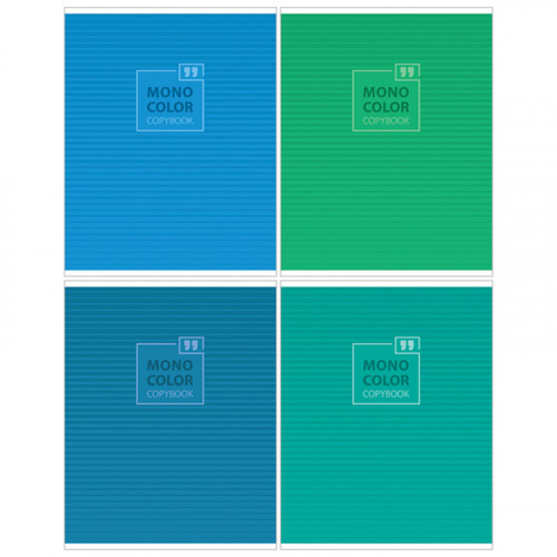 Тетрадь 48л., А5, клетка ArtSpace Моноколор. Blue&Green