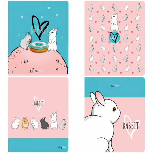 Тетрадь 40л., А5, клетка BG Rabbit, эконом