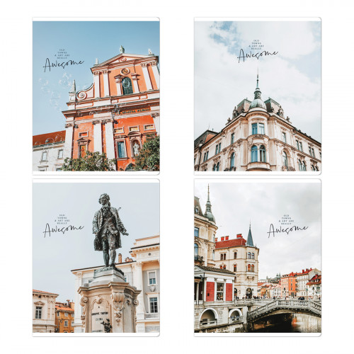 Тетрадь 48л., А5, линия Greenwich Line Awesome towns, матовая ламинация, 70г/м2