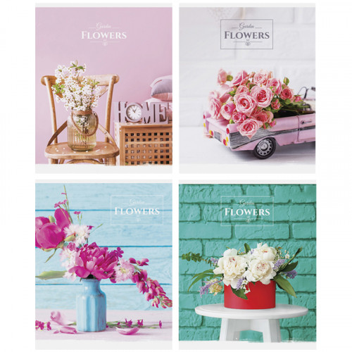 Тетрадь 48л., А5, клетка ArtSpace Цветы. Garden flowers, суперэконом