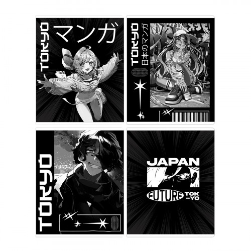 Тетрадь 48л., А5, клетка BG Аниме. Tokyo