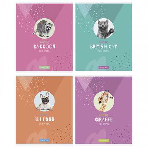 Тетрадь 48л., А5, клетка ArtSpace Питомцы. Cute animal, суперэконом