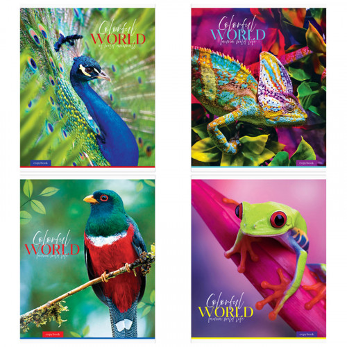 Тетрадь 48л., А5, клетка ArtSpace Животные. Colorful world, суперэконом