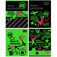 Тетрадь 48л., А5, линия BG Neon Mission, неоновый пантон
