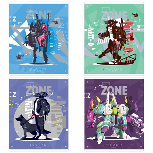 Тетрадь 48л., А5, клетка ArtSpace Стиль. Robots, эконом