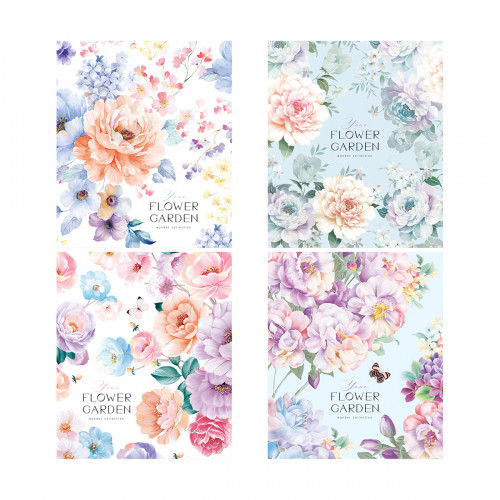 Тетрадь 80л., А5, клетка ArtSpace Цветы. Flower garden