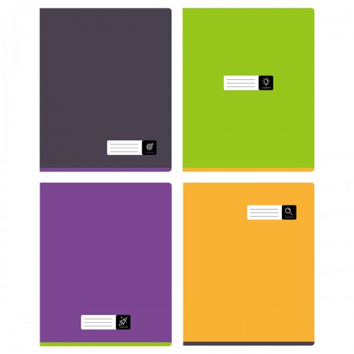 Тетрадь 80л., А5, клетка BG Monocolor. Simple color