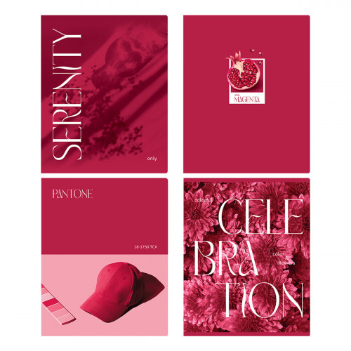 Тетрадь 96л., А5, клетка BG Viva magenta, soft-touch ламинация