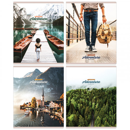 Тетрадь 96л., А5, клетка ArtSpace Путешествия. New adventures