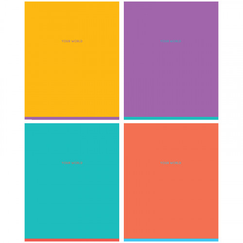 Тетрадь 60л., А5, клетка Greenwich Line One color, матовая ламинация, 70г/м2