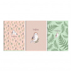 Тетрадь 96л., А4, клетка, на гребне BG White enigma, матовая ламинация