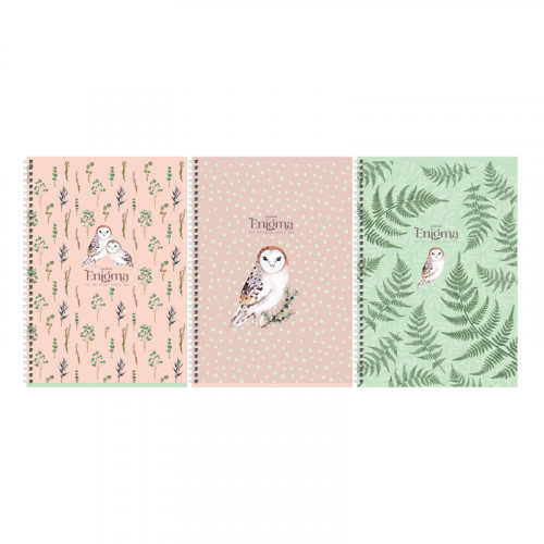 Тетрадь 96л., А4, клетка, на гребне BG White enigma, матовая ламинация